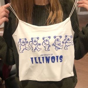 Gameday University of Illinois cropped tank